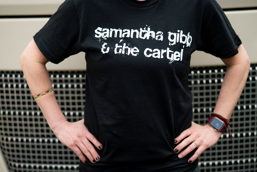 Samantha Gibb and The Cartel t-shirts